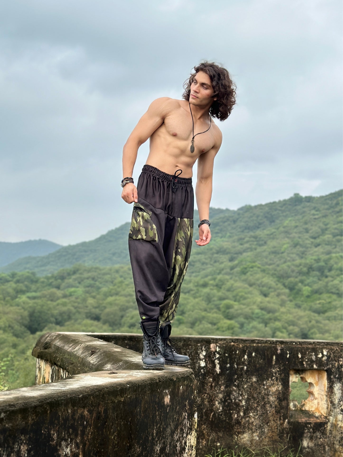 Men's Harem Pants For Travel Yoga Dance | Camouflage Military CAMO Print