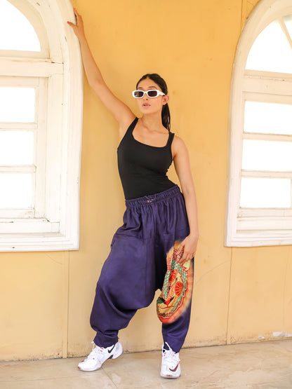 Women's Lion Print Baggy Aladdin Bohemian Harem Pants For Travel Dance Yoga