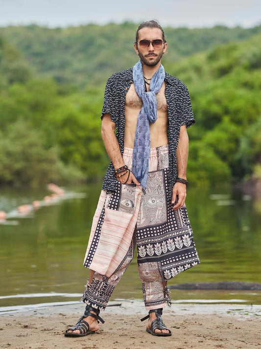 Buy Men's Artistic Tribal Harem Pants for Travel Dance Yoga