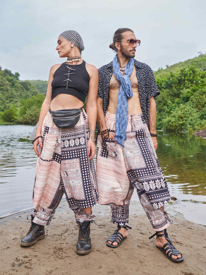 Buy Men's Artistic Tribal Harem Pants for Travel Dance Yoga