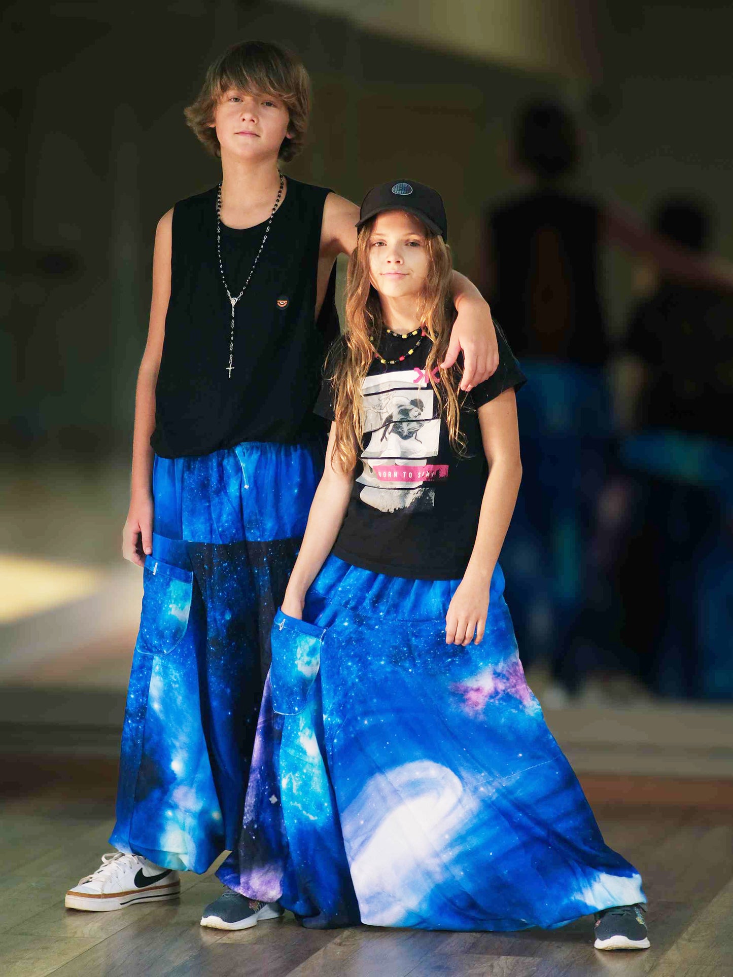 Boy's Kids Galaxy Print Alibaba Baggy Harem Pants For Dance