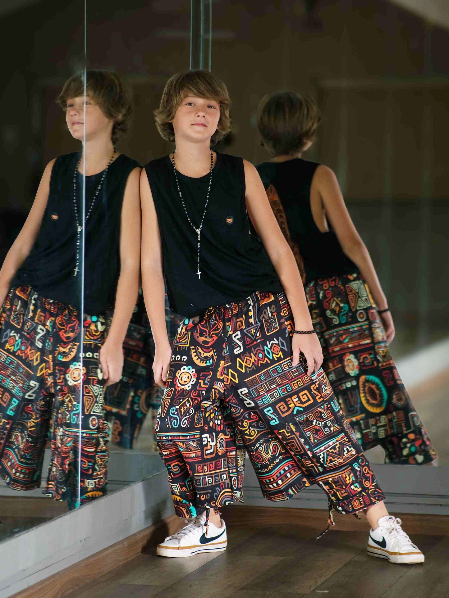 Boy's Kids Abstract Print Harem Pants For Dance