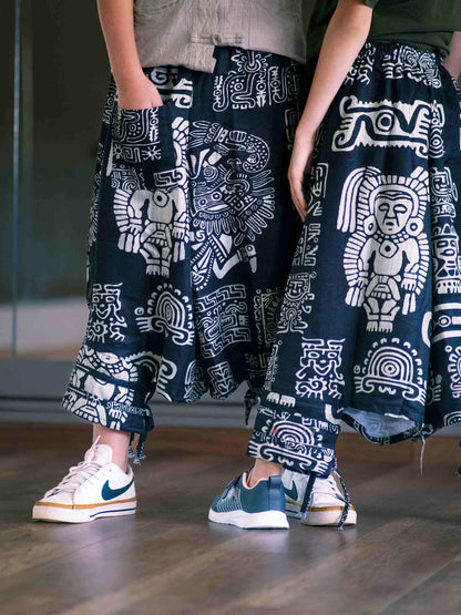 Boy's Kids Tribal Print Baggy Harem Pants For Dance