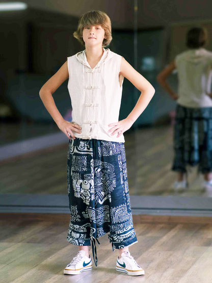 Boy's Kids Tribal Print Baggy Harem Pants For Dance