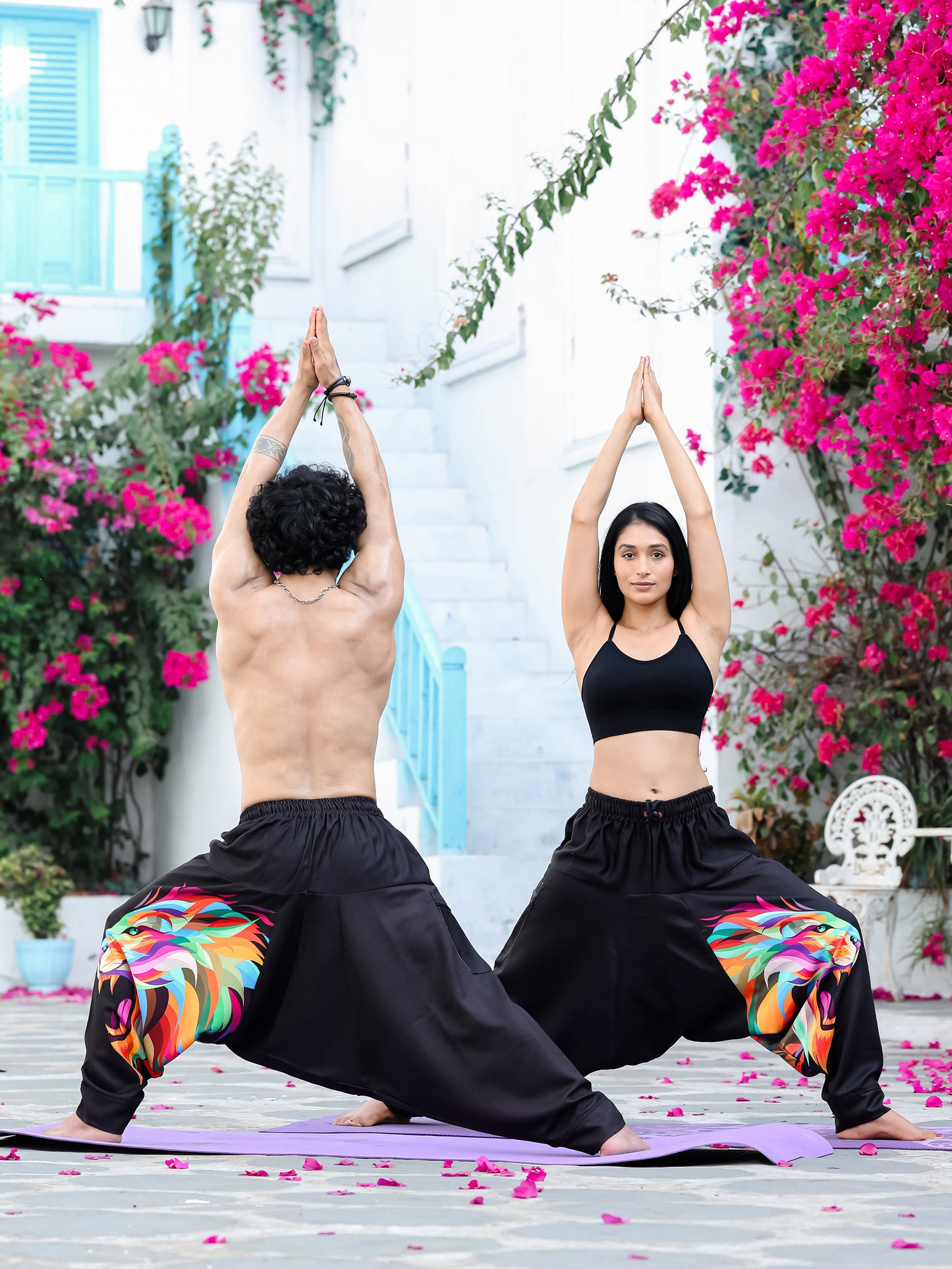 Women's Lion Print Baggy Aladdin Harem Pants For Travel Dance Yoga
