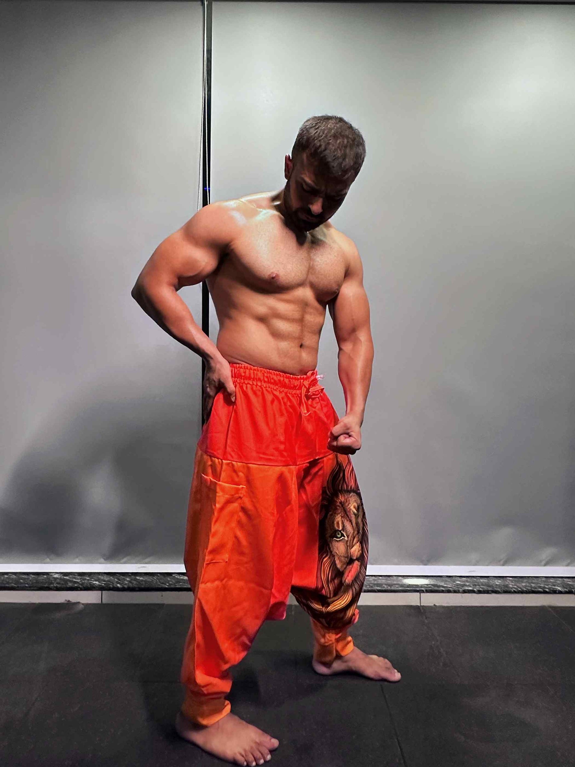 Buy Men's Boho Lion Genie Pants Bohemian Hippy Harem Pants For Fitness Yoga