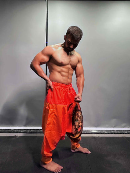 Buy Men's Boho Lion Genie Pants Bohemian Hippy Harem Pants For Fitness Yoga