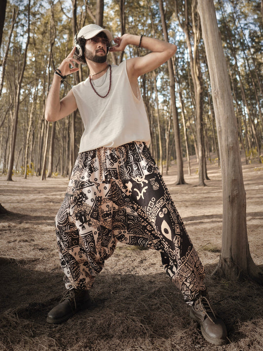 Men's Hippy Printed Hippy Harem Pants For Yoga Dance Travel