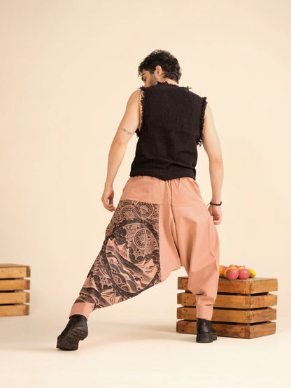 Men’s Cotton Harem Pants – Linen Texture Comfort Wear for Travel, Yoga & Festivals Hippypant enimane.myshopify.com