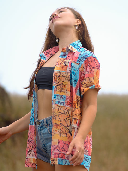 Buy Women's Floral Voyage Travel Beach Shirt 