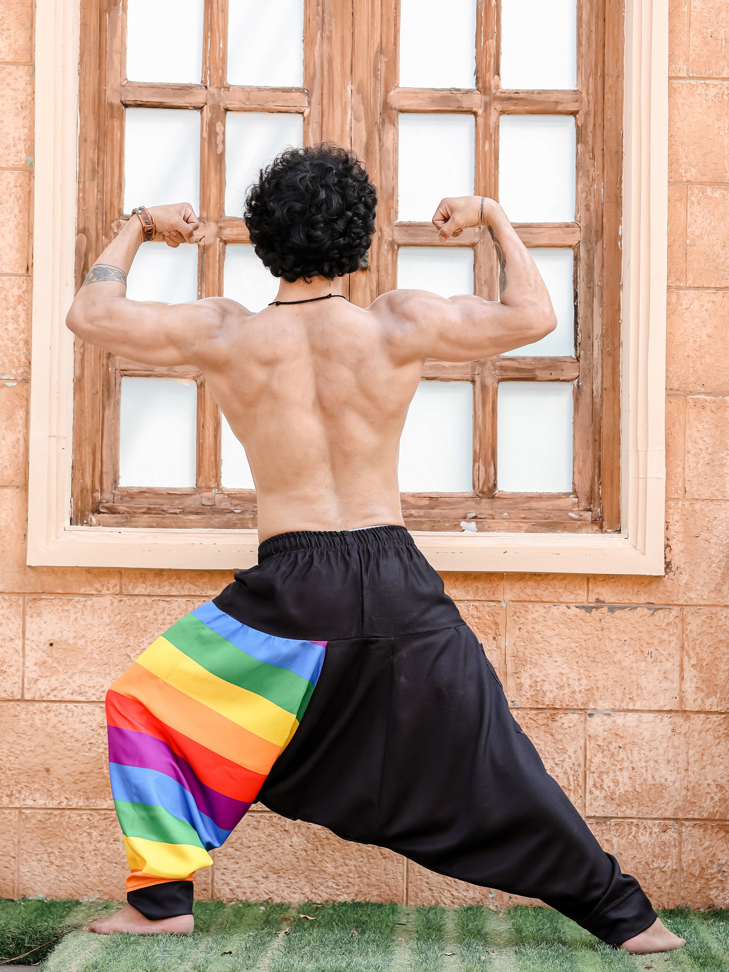 Men's Rainbow Print Harem Pants For Travel Dance Yoga