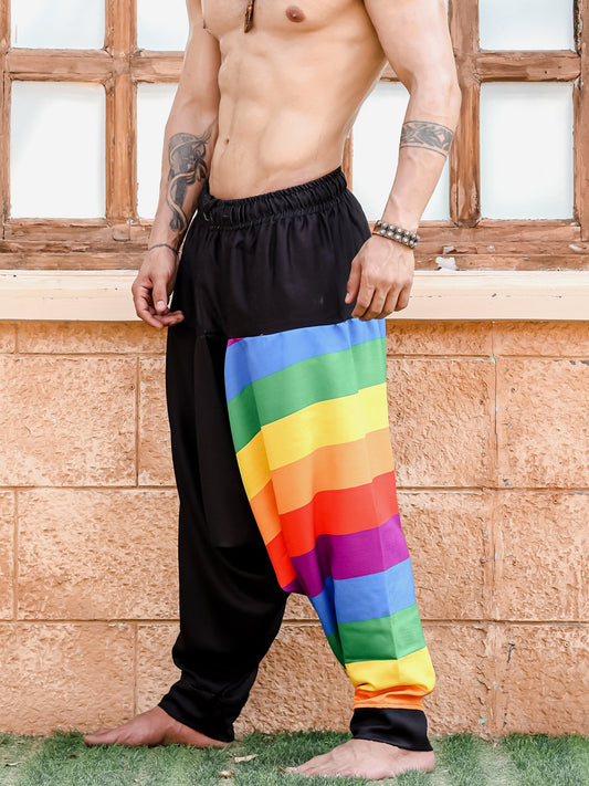 Men's Rainbow Print Harem Pants For Travel Dance Yoga