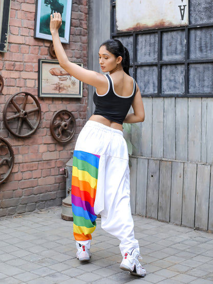 Women's Multicolored Rainbow Print Harem Pants For Travel Dance Yoga