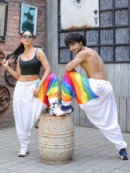 Women's Multicolored Rainbow Print Harem Pants For Travel Dance Yoga