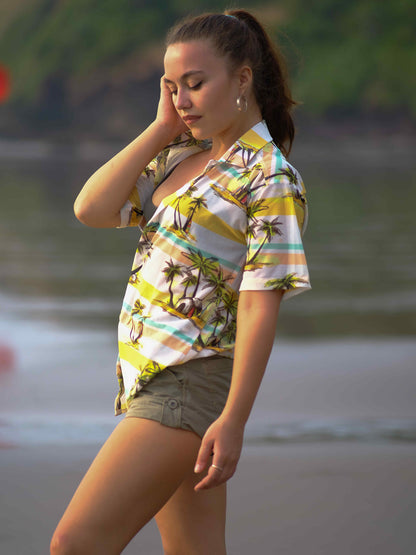 Women's Seaside Bliss Coastal Net Travel Shirt