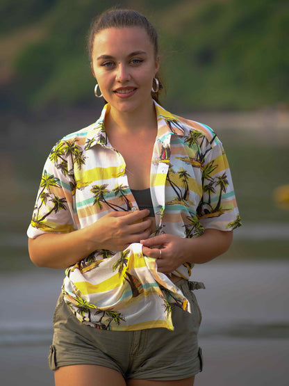 Women's Seaside Bliss Coastal Net Travel Shirt