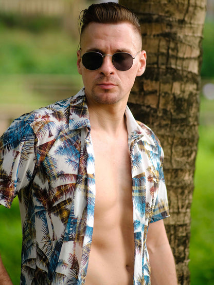 Men's Seaside Symphony Travel Oversize Net Shirt
