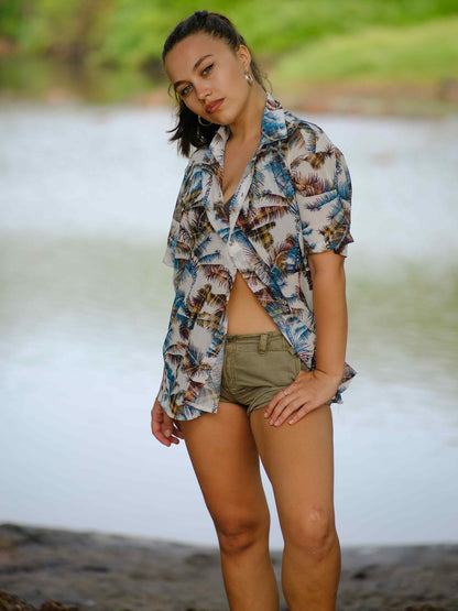 Women's Seaside Symphony Travel Oversize Net Shirt