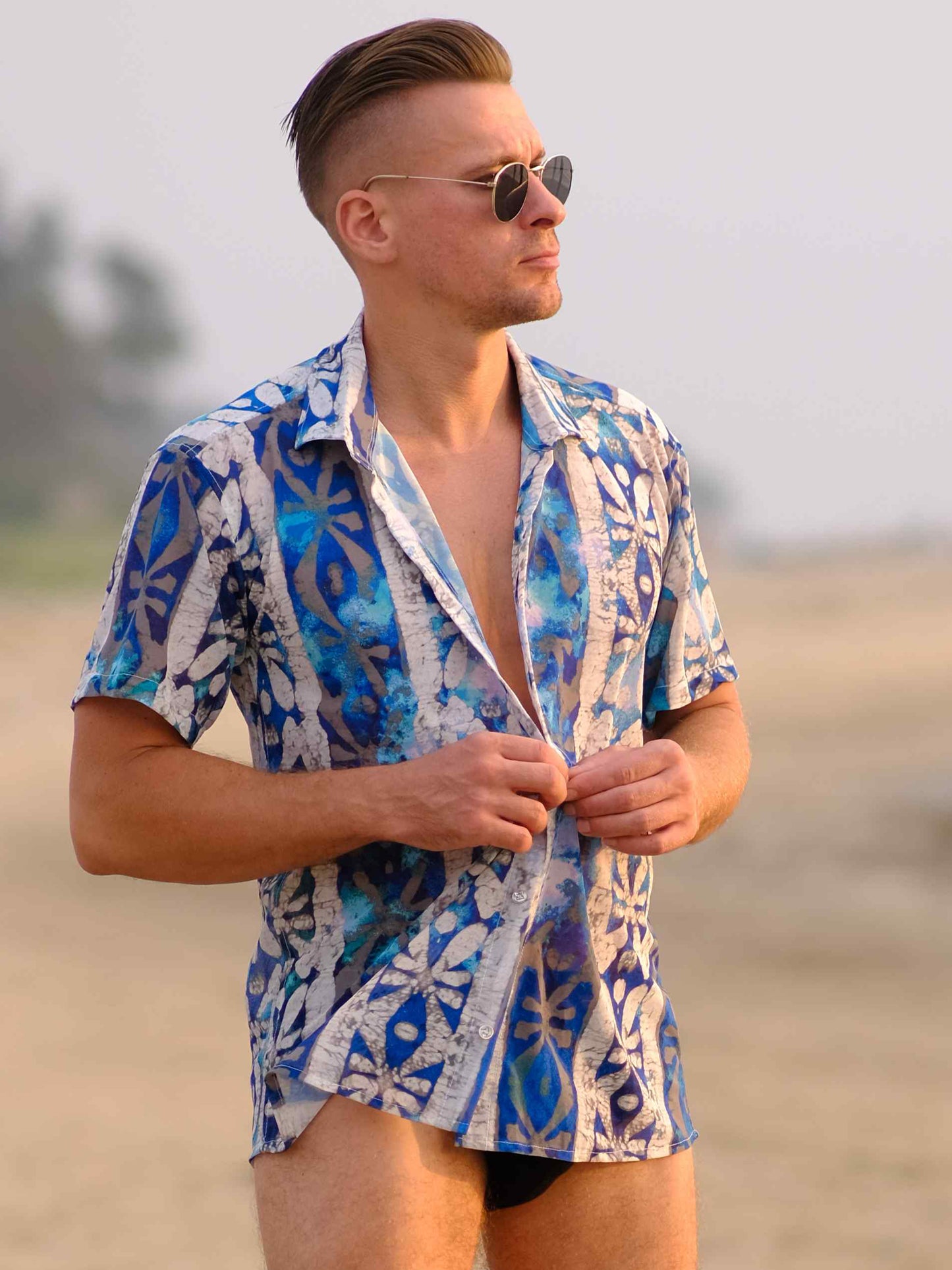 Men's Azure Breeze Travel Beach Shirt