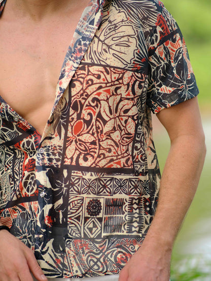 Men's Nomadic Tribal Travel Printed Shirt