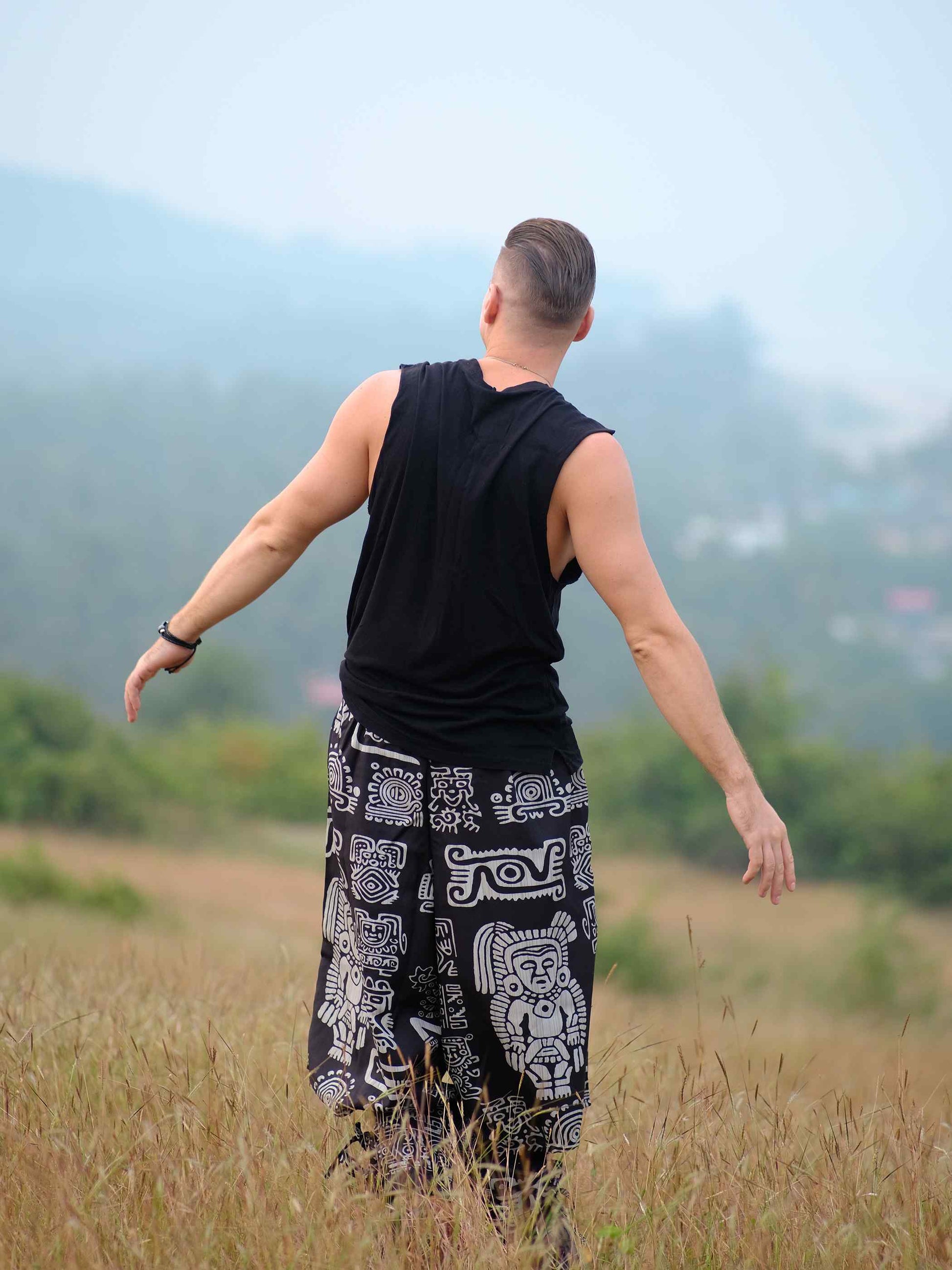 Shop Men's Tribal Print Baggy Hippy Boho Harem Pants For Travel Dance Yoga