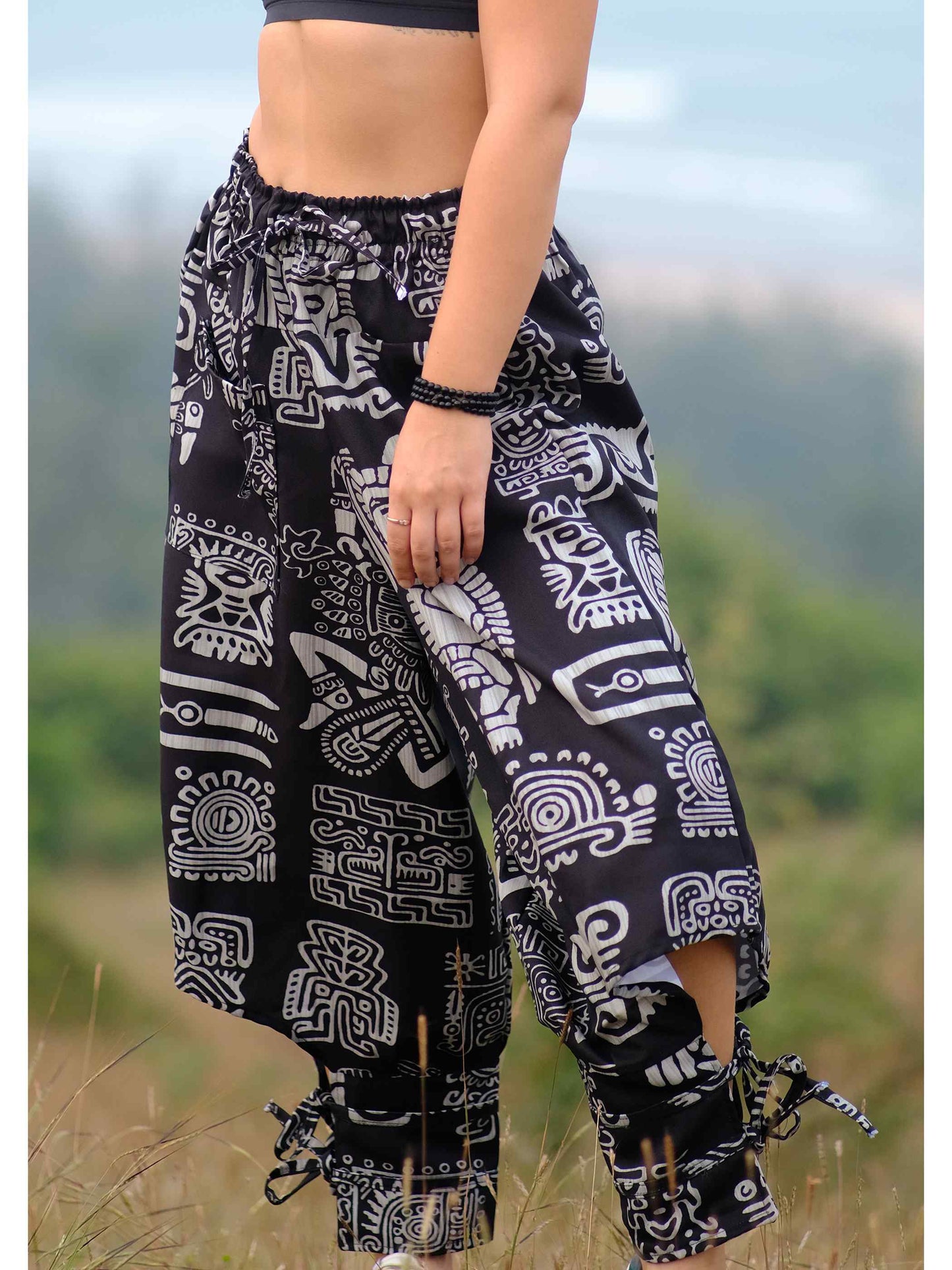 Shop Women's Tribal Print Baggy Hippy Boho Harem Pants For Travel Dance Yoga