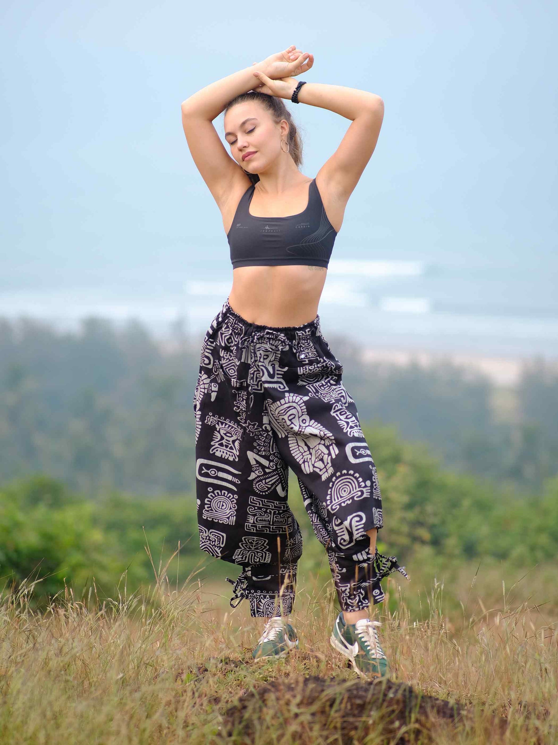 Women's Tribal Print Baggy Hippy Boho Harem Pants For Travel Dance Yoga