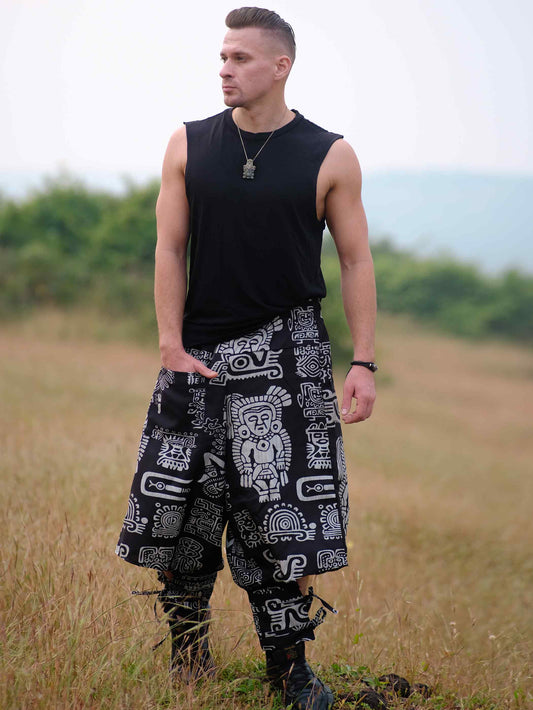 Buy Men's Flowy Graphic Printed Hippy Harem Pants For Travel Yoga