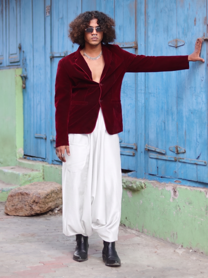 White Men's Harem Pants India – Aladdin Pants for Dance, Travel, Yoga & Fashion