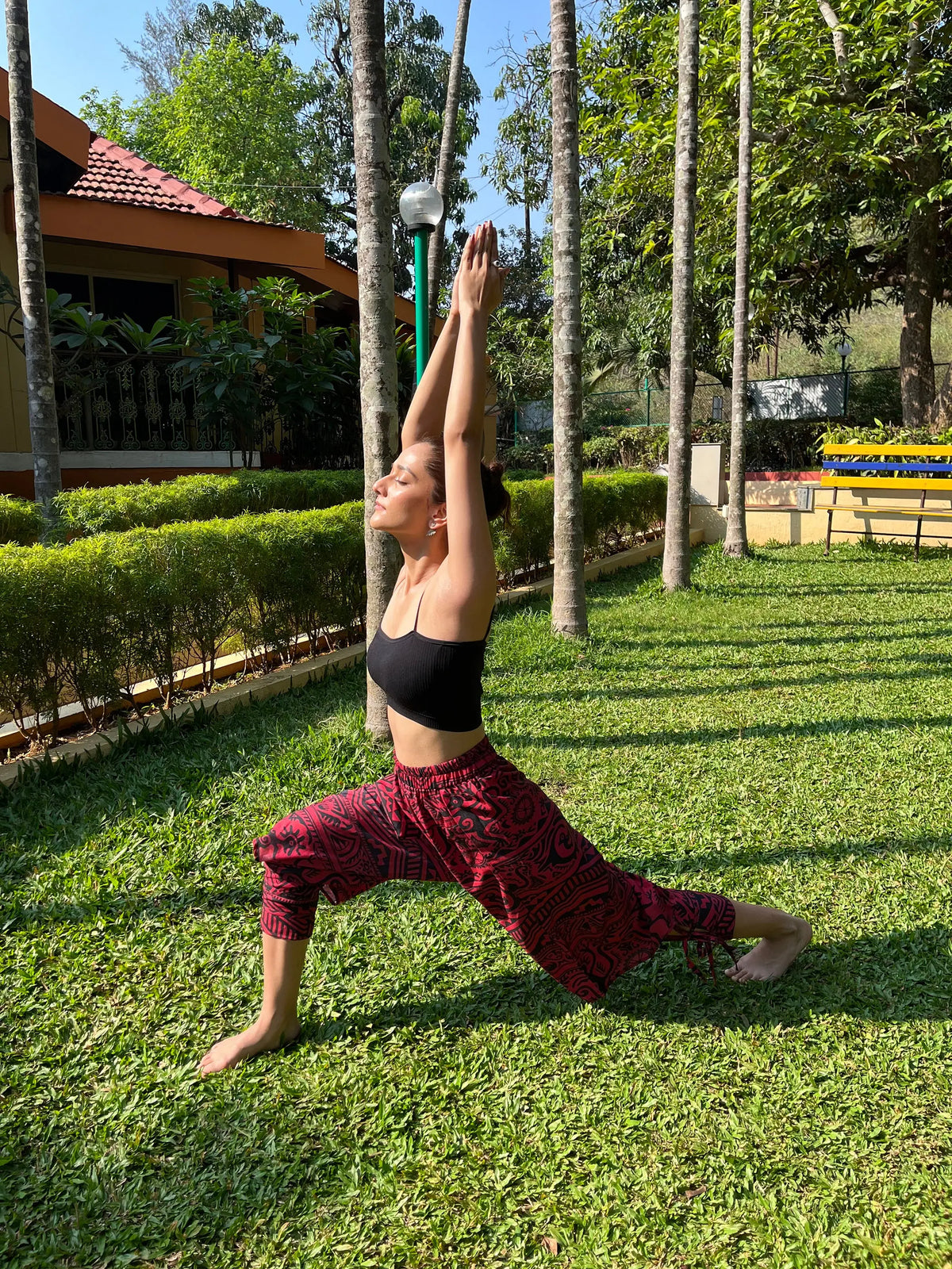 Women's Arabic Vintage Red Boho Baggy Hippy Harem Pants For Dance Travel Yoga Hippypant enimane.myshopify.com