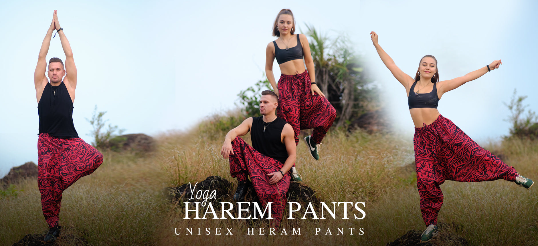 Enimane Unisex Harem Pants For Dance Travel Yoga