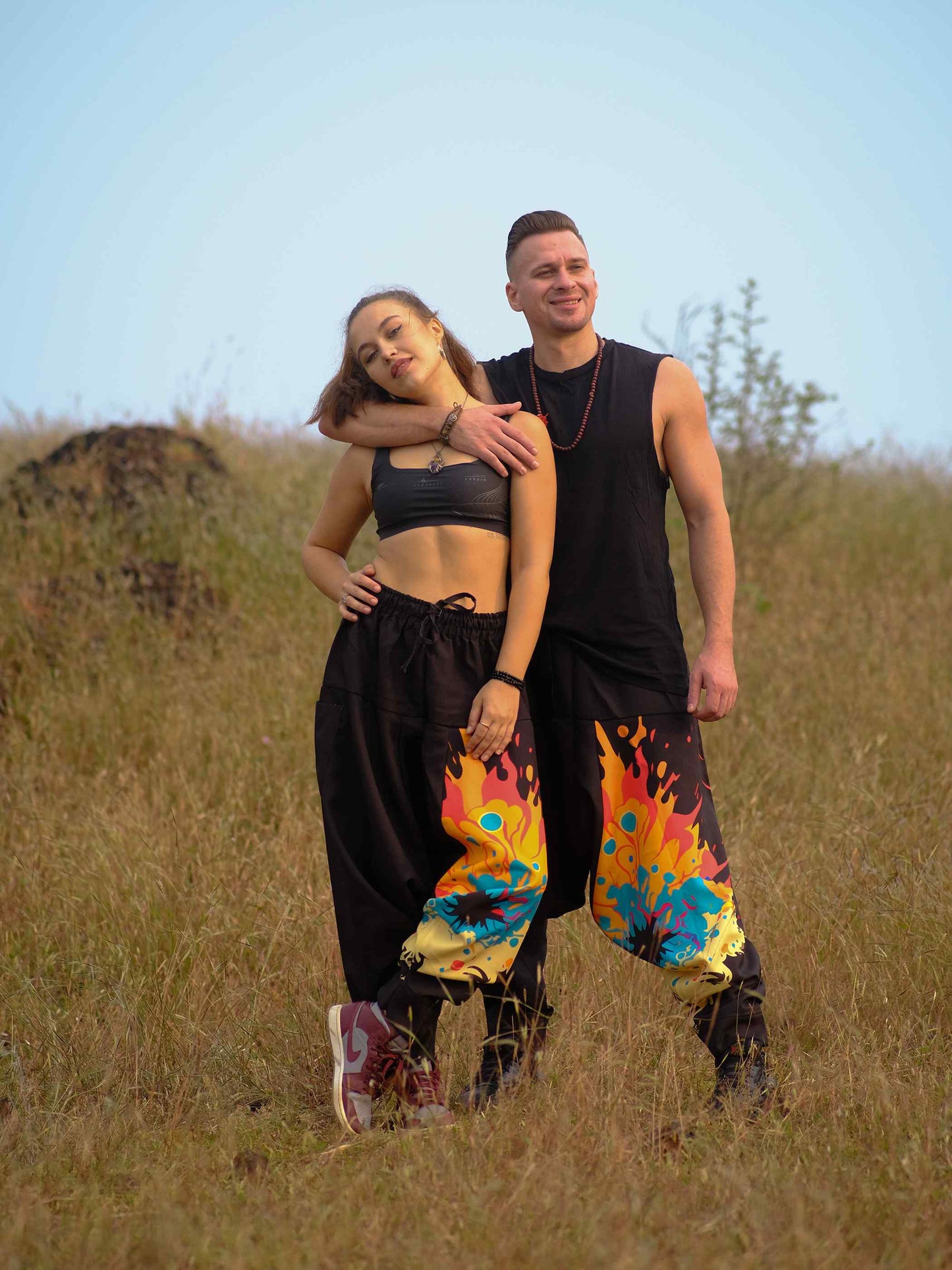 Buy Men's Lion Print Groove Dance Harem Pants For Travel Dance Yoga