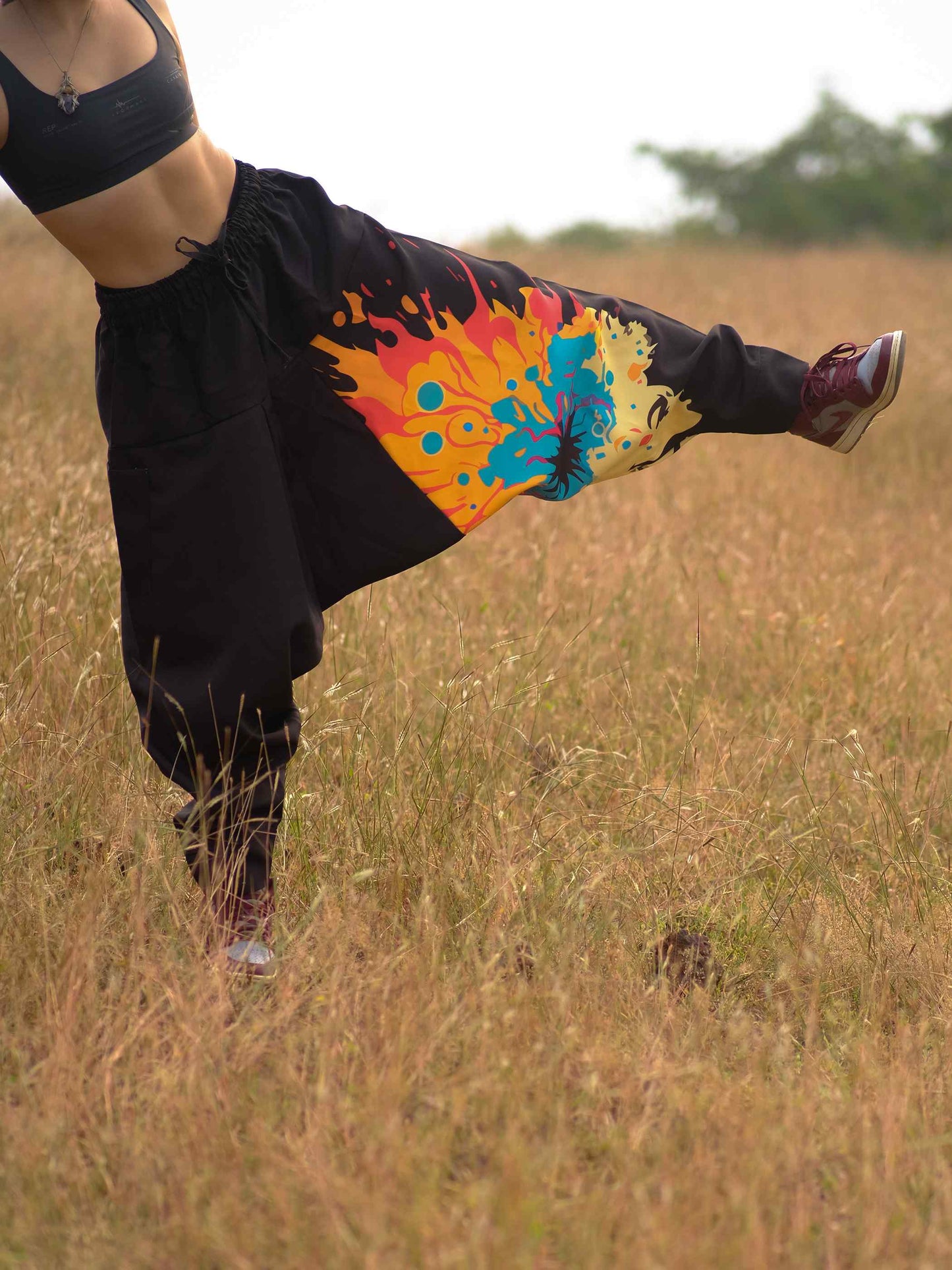 Buy Men's Lion Print Groove Dance Harem Pants For Travel Dance Yoga