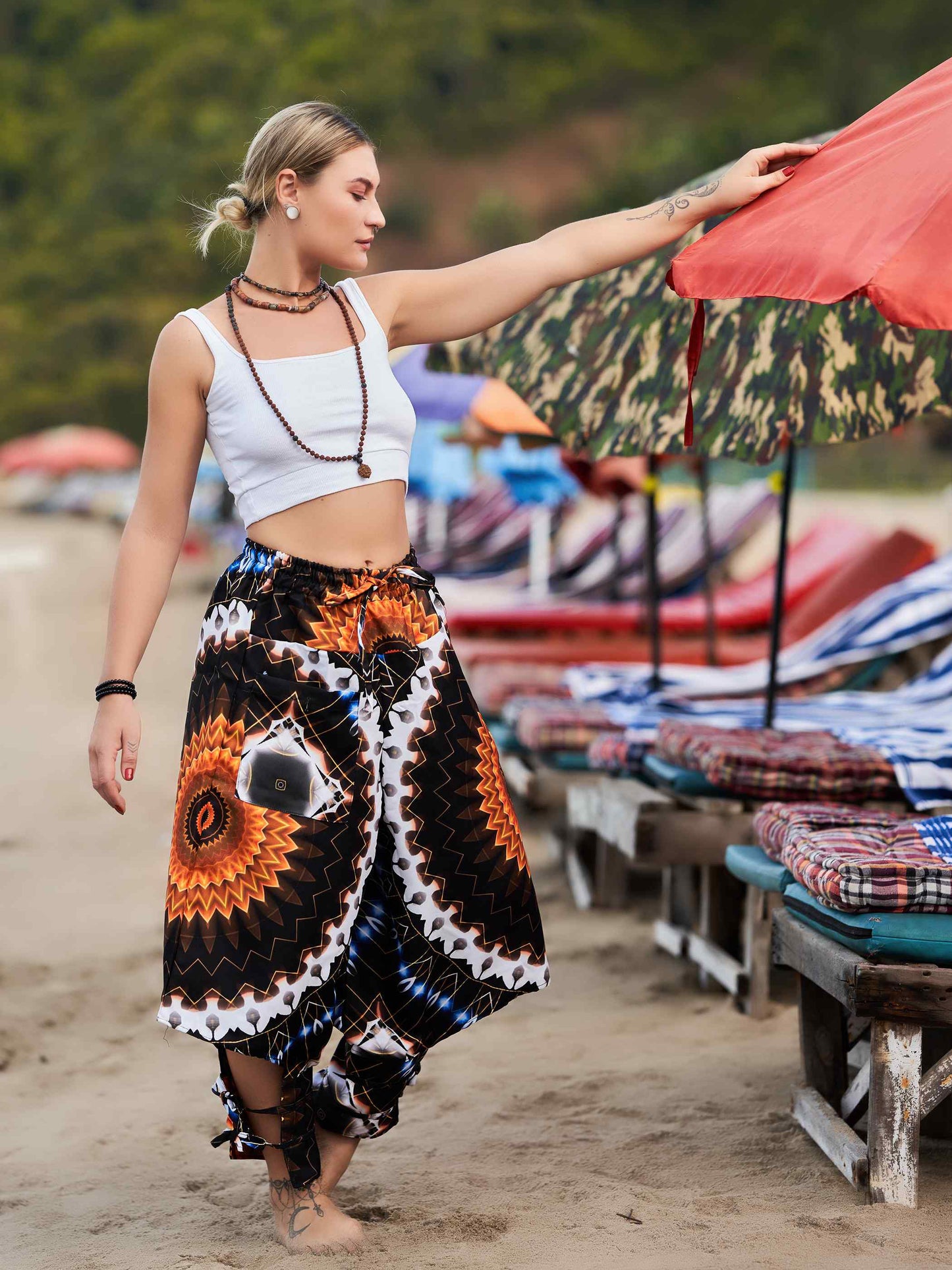 Buy Women's Flashy Flower Harem Unisex Pants For Dance Yoga and Travel