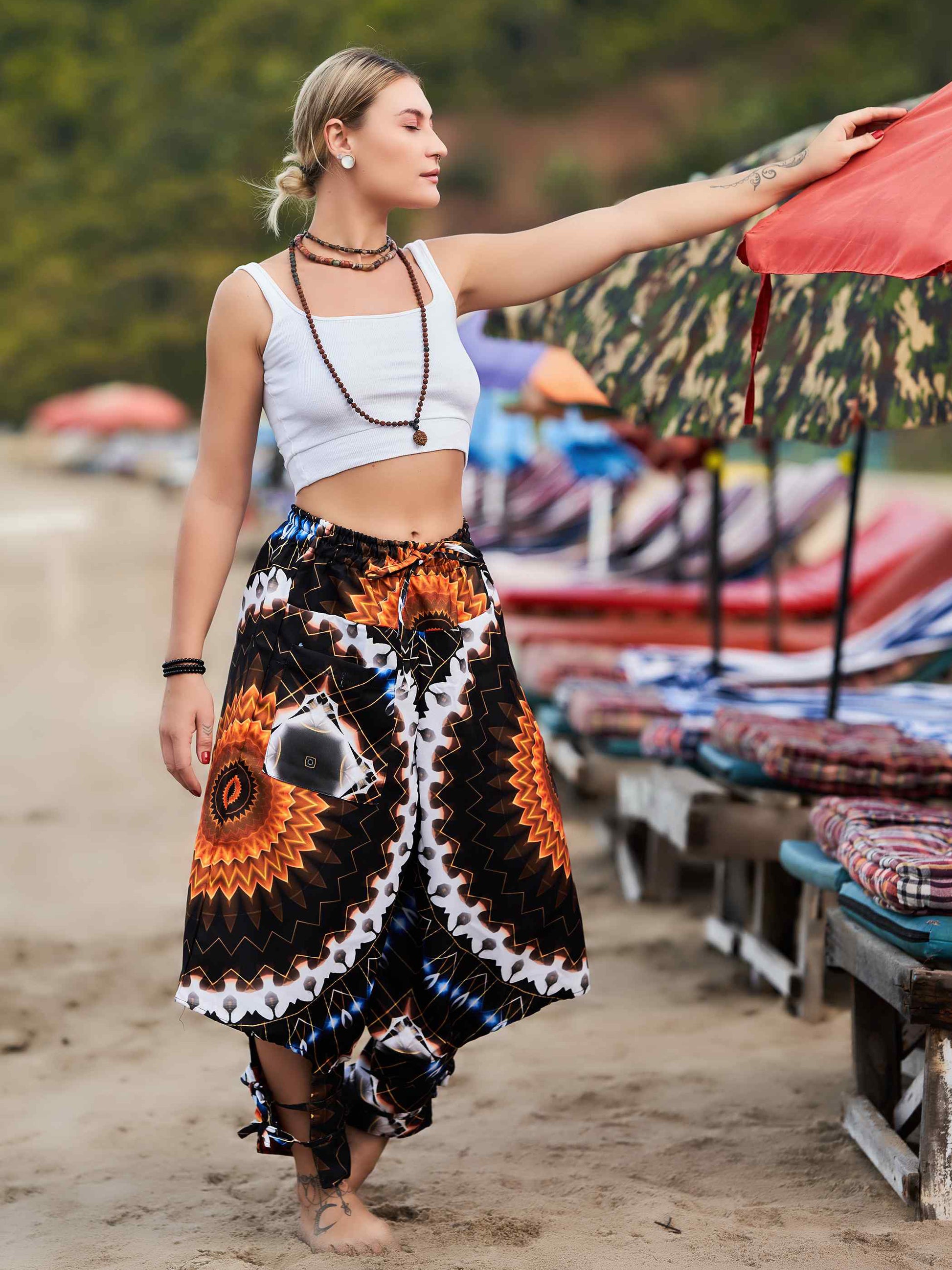 Buy Women's Flashy Flower Harem Unisex Pants For Dance Yoga and Travel