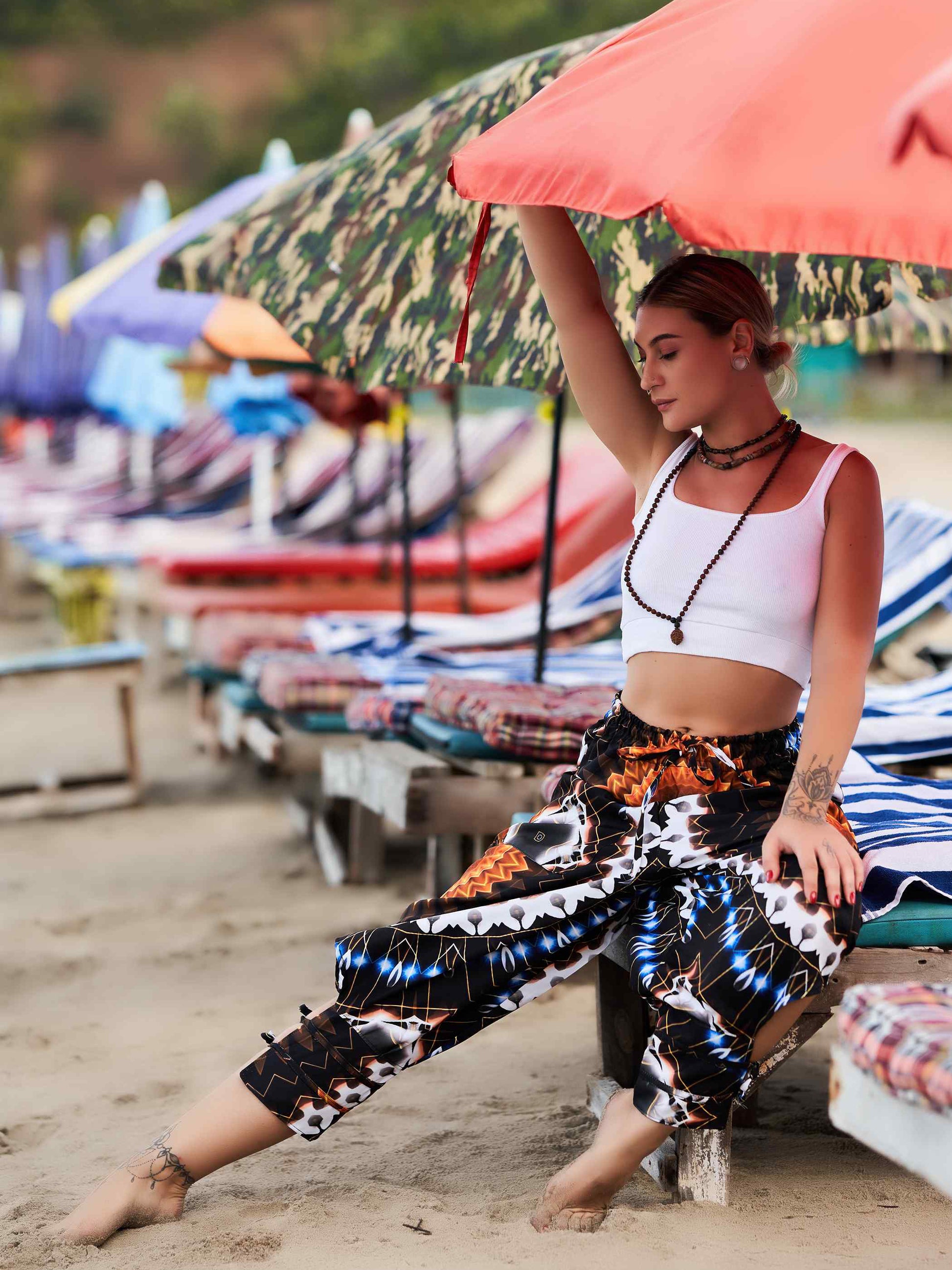 Buy Women's Flashy Flower Harem Unisex Pants For Dance Yoga and Travel