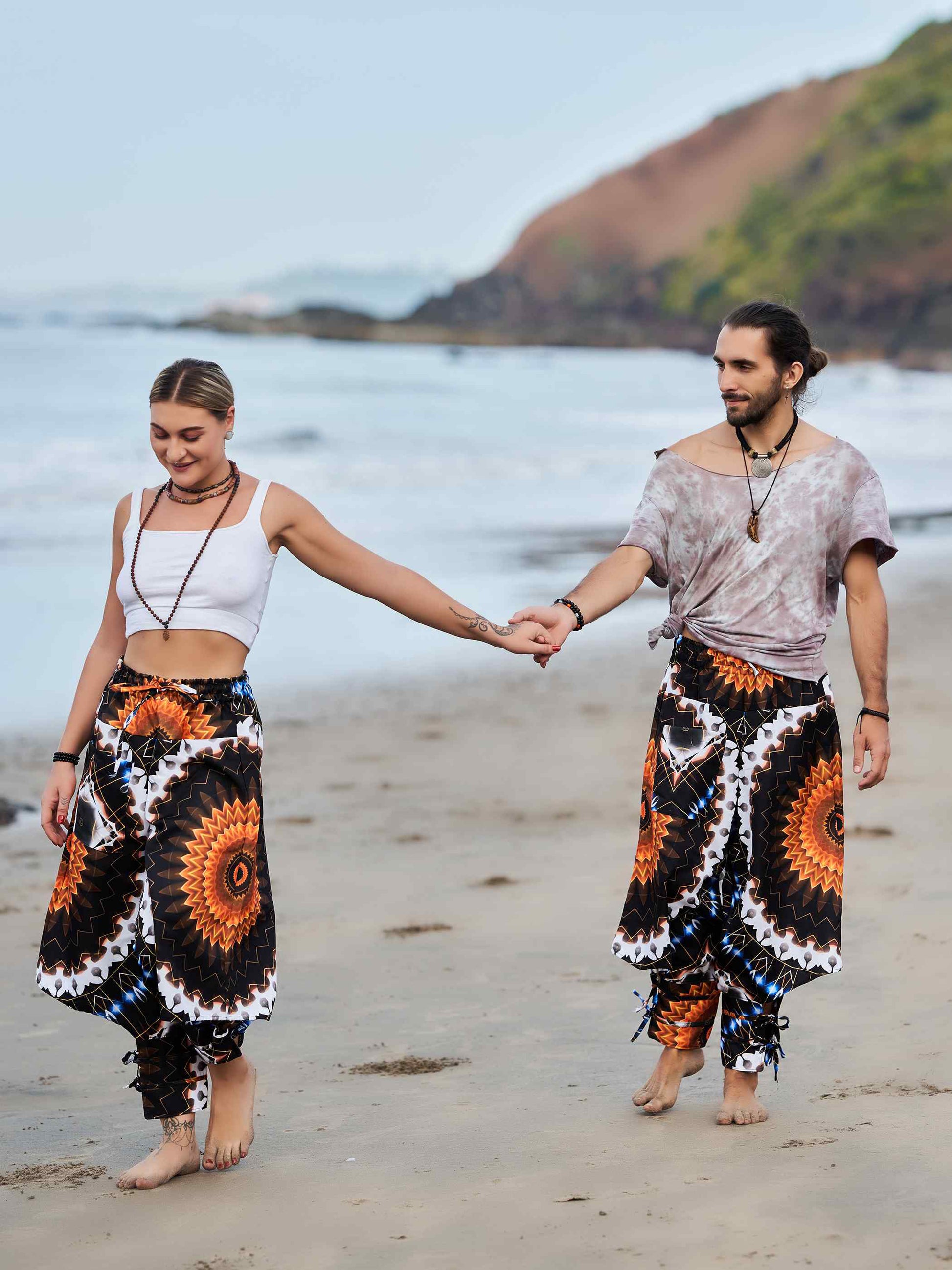 Buy Men's Flashy Flower Harem Unisex Pants For Dance Yoga and Travel