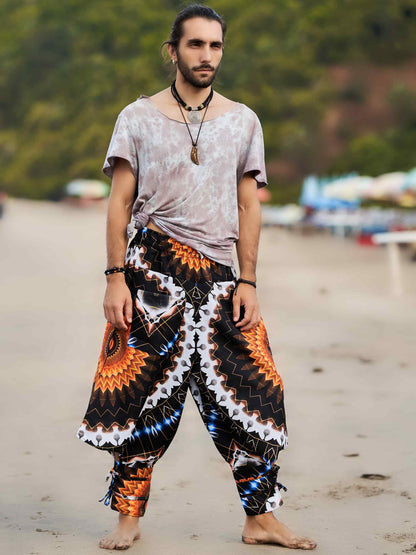 Buy Men's Flashy Flower Harem Unisex Pants For Dance Yoga and Travel