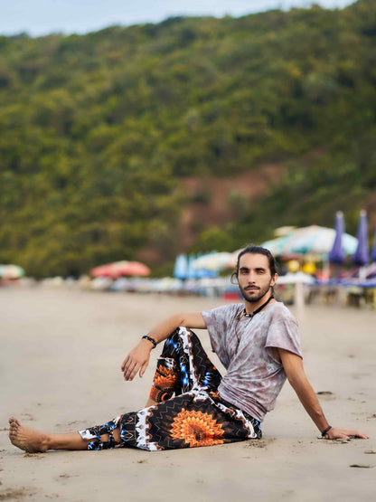 Buy Men's Flashy Flower Harem Unisex Pants For Dance Yoga and Travel