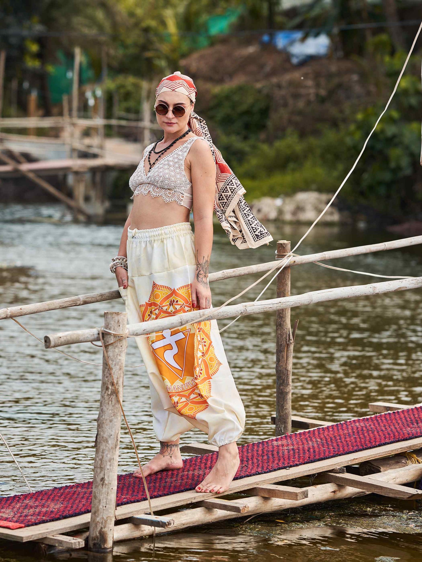 Buy Women's Mandala Print Dhoti Balloon Harem Pants For Travel Yoga Dance