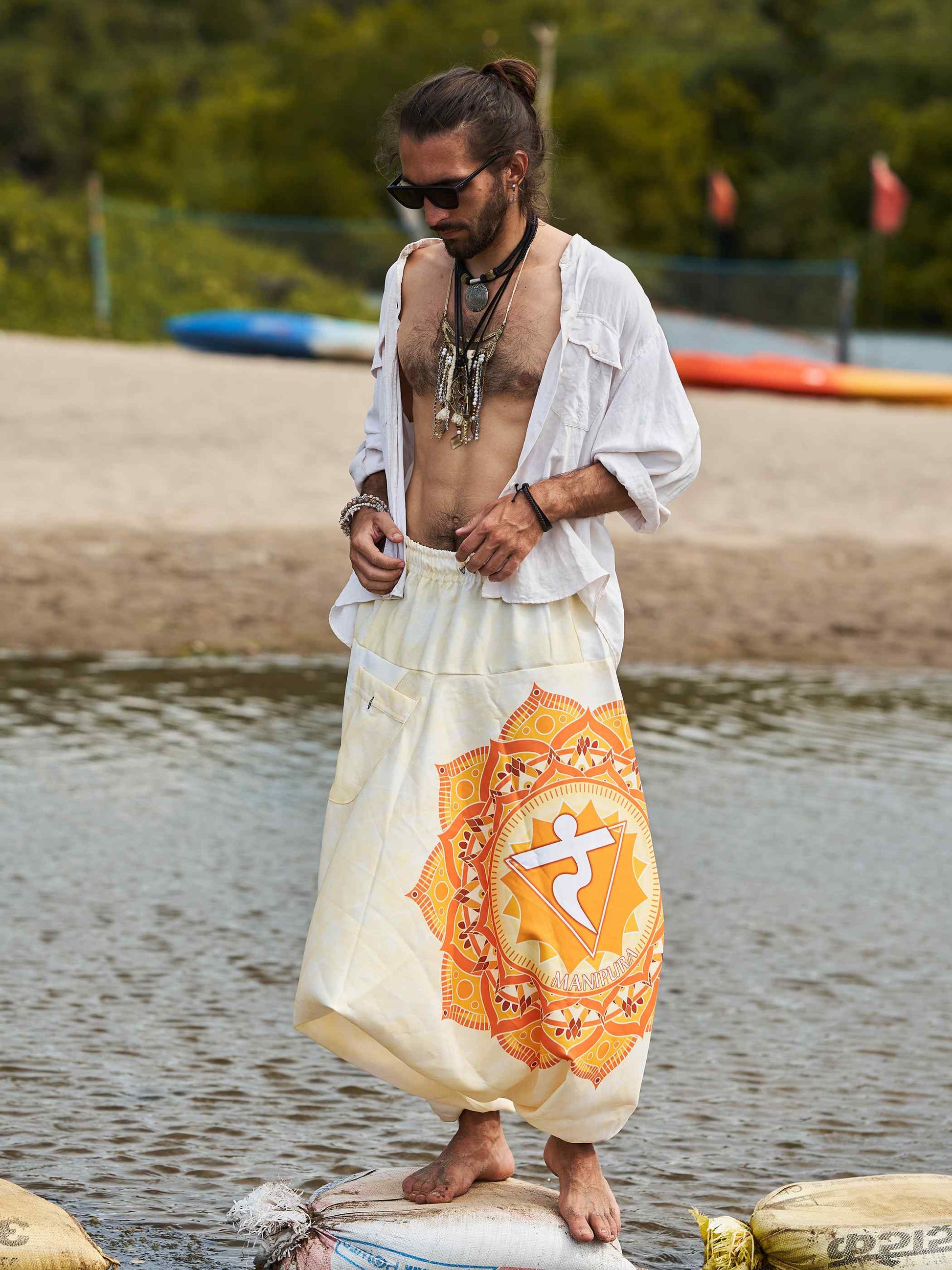 Buy Men's Mandala Print Dhoti Balloon Unisex Harem Pants For Travel Yoga Dance