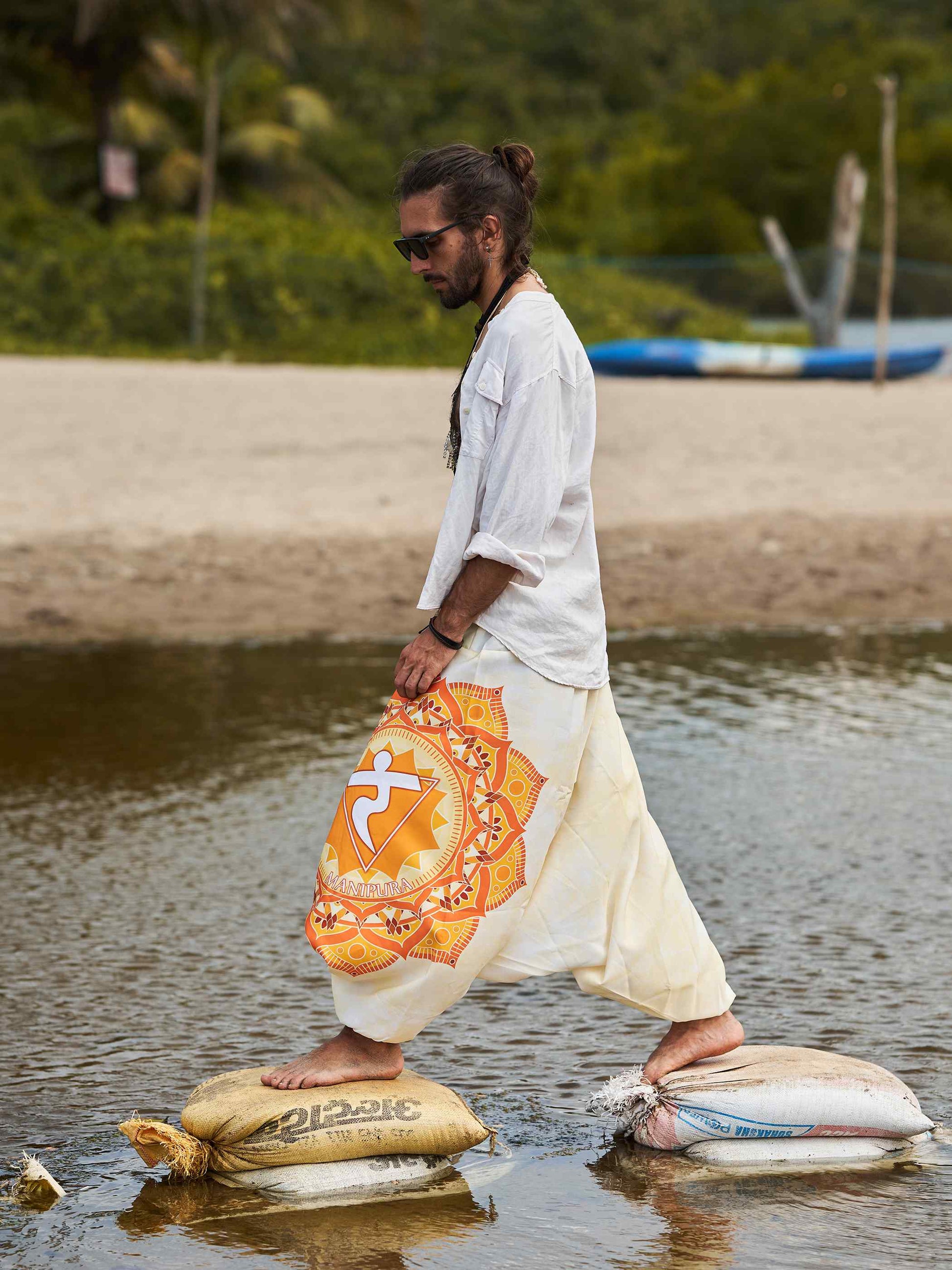 Buy Men's Mandala Print Dhoti Balloon Unisex Harem Pants For Travel Yoga Dance