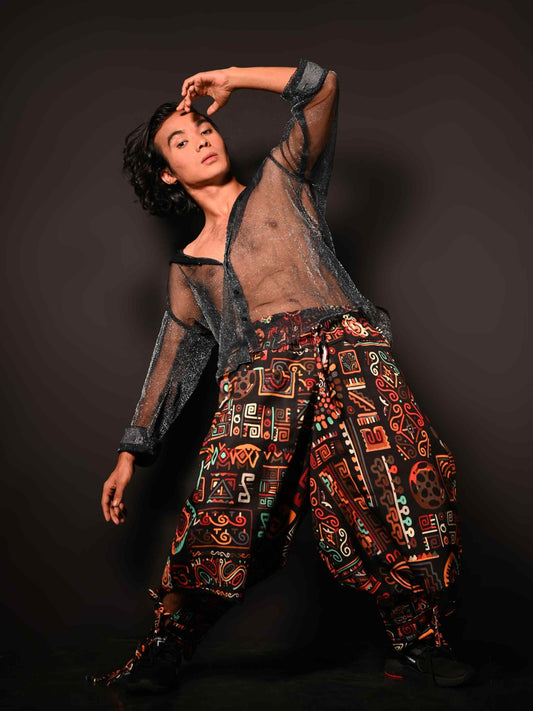 Buy Men's Abstract Graphic Vintage Hippy Harem Pants For Yoga Dance Travel