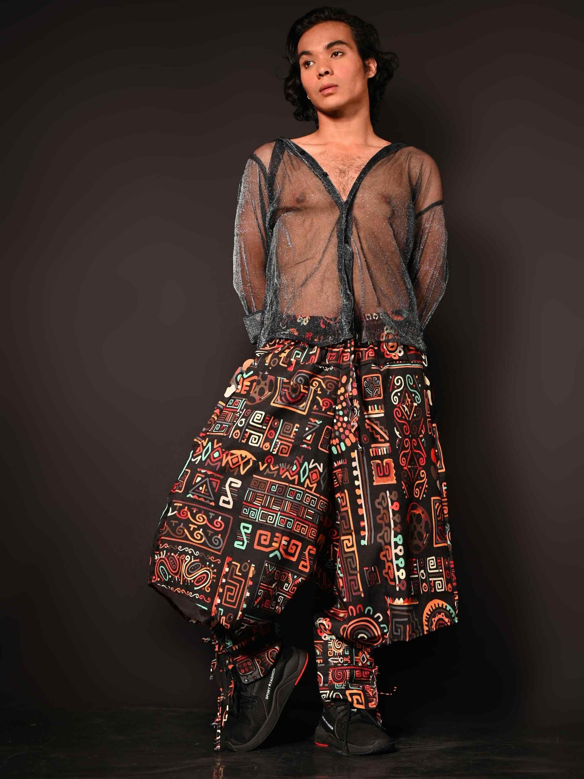 Buy Men's Abstract Graphic Vintage Hippy Harem Pants For Yoga Dance Travel