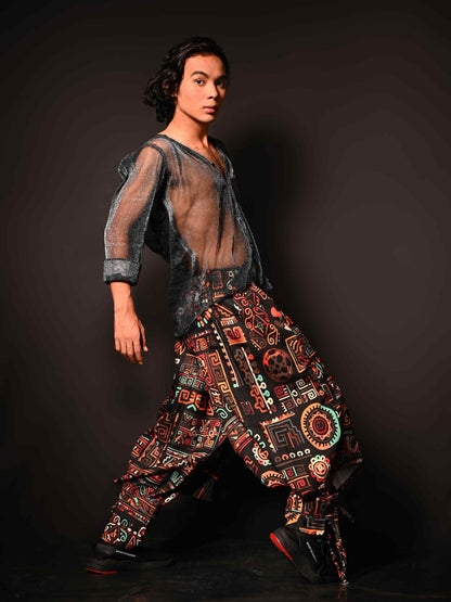 Buy Men's Abstract Graphic Vintage Hippy Harem Pants For Yoga Dance Travel