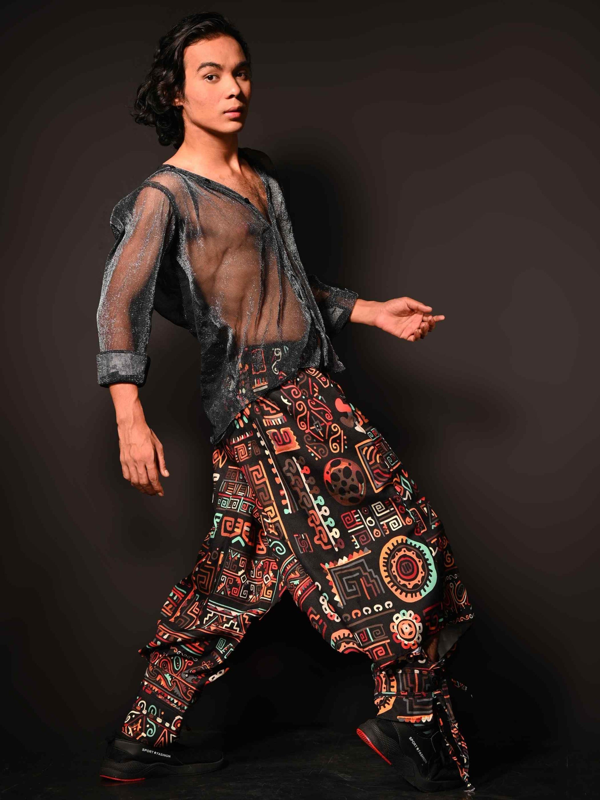 Buy Men's Abstract Graphic Vintage Hippy Harem Pants For Yoga Dance Travel