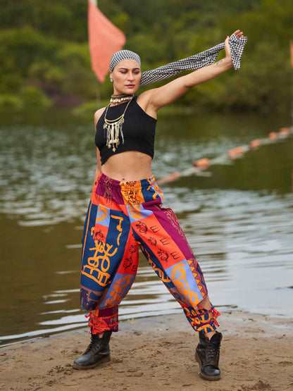  Buy Women's Japanese inspired Bohemian Hippy Harem Pants For Dance Travel Yoga