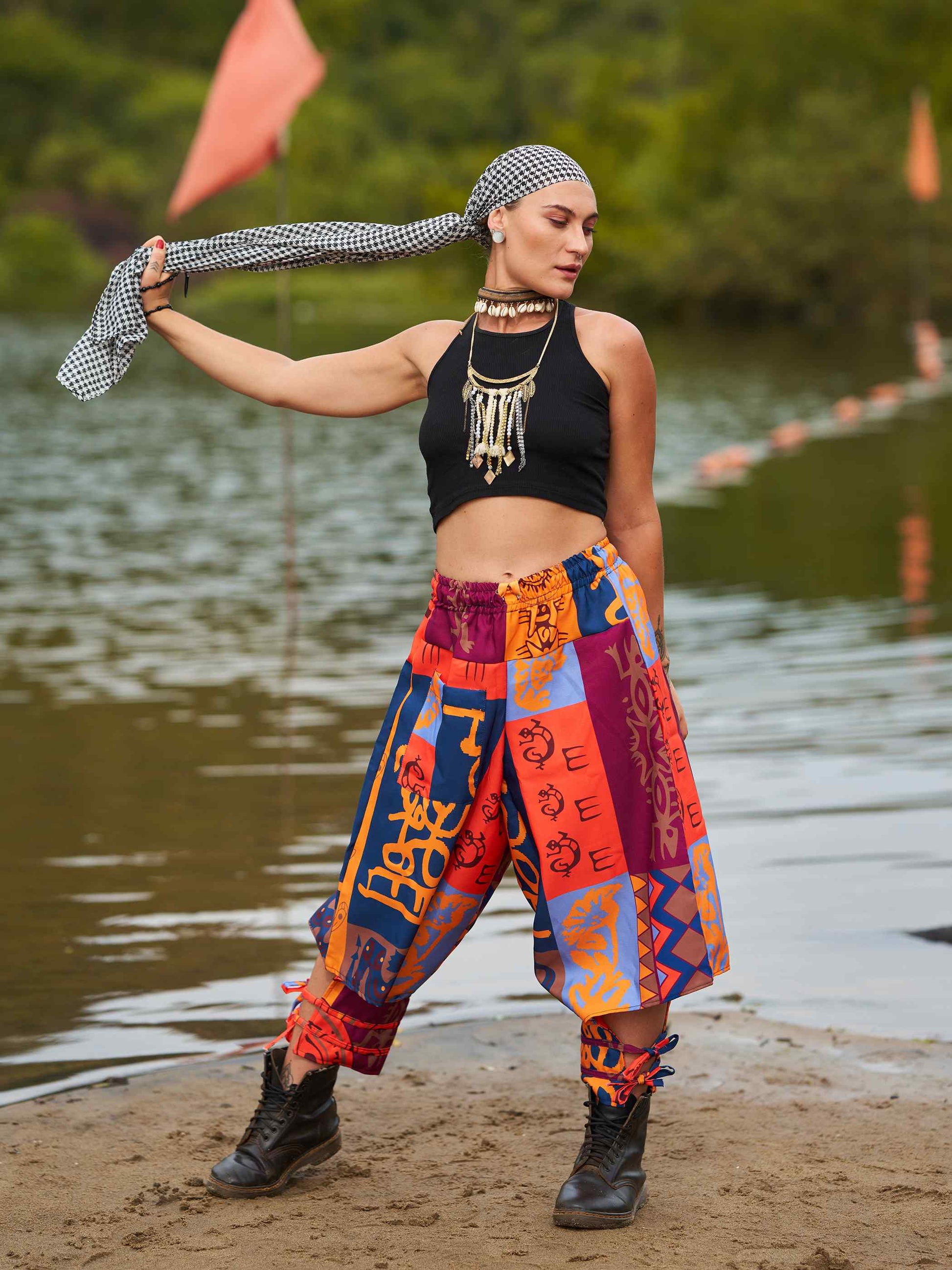  Buy Women's Japanese inspired Bohemian Hippy Harem Pants For Dance Travel Yoga