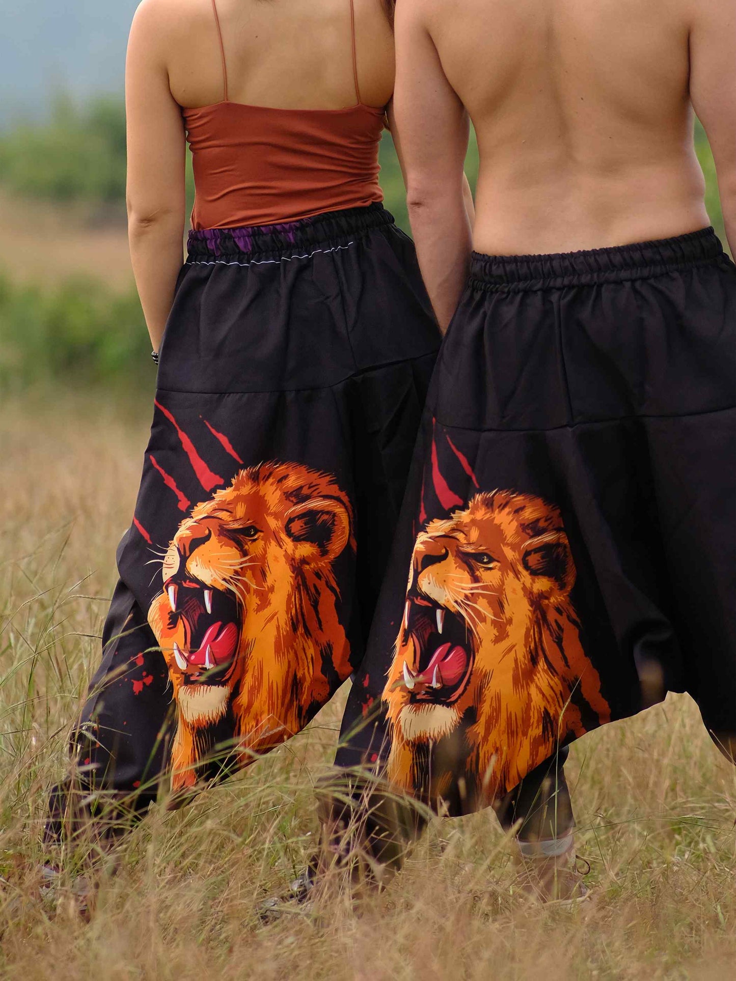 Buy Women's Lion Print Hippy Baggy Harem Pants For Travel Dance Yoga