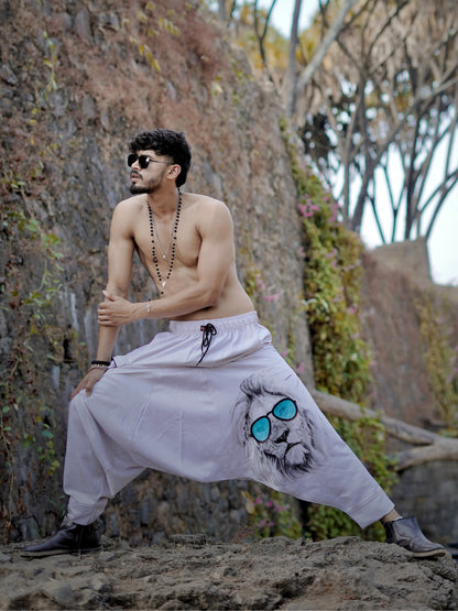 Men's Lion King Print Baggy Aladdin Harem Pants For Travel Dance Yoga